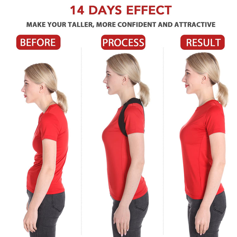 Posture Corrector for Men and Women - Comfortable Upper Back Brace, Adjustable Back Straightener Support for Neck, Back & Shoulder - NewNest Australia