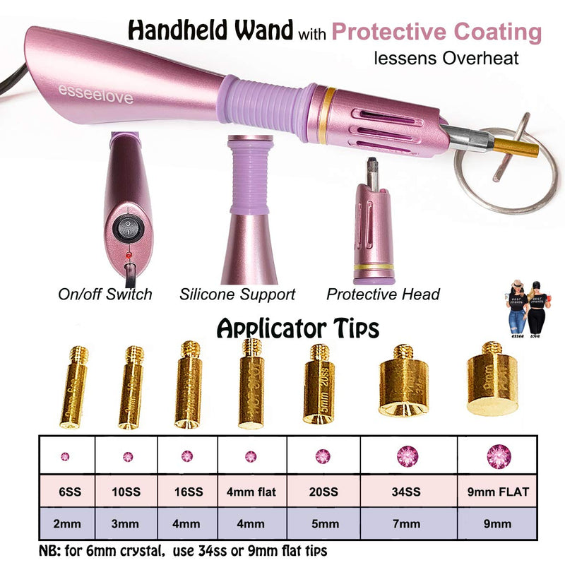 Hotfix Applicator, DIY Hot Fix Rhinestone Setter, Hot Fixed Wand Kit, 4536 Pcs, AB, Clear, 12 Colors, Gem Picker, Brush, Trays, Bag, Bedazzler Kit with Rhinestones - NewNest Australia
