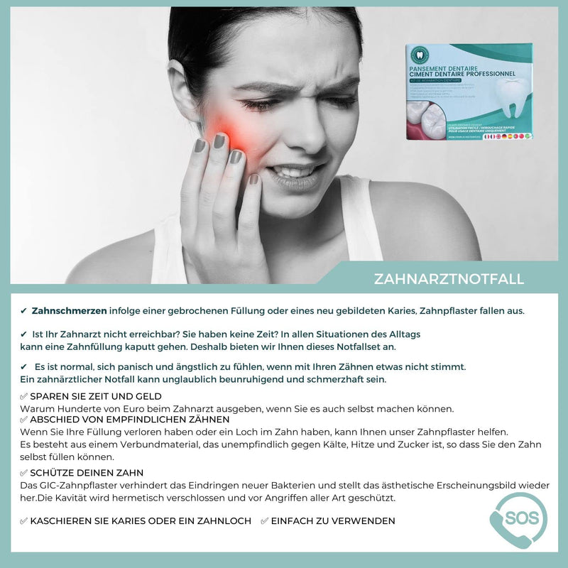 Dental Cement - Seal a tooth that has lost a filling Ready to use dental cement dental repair kit - tooth filling tooth decay. - NewNest Australia