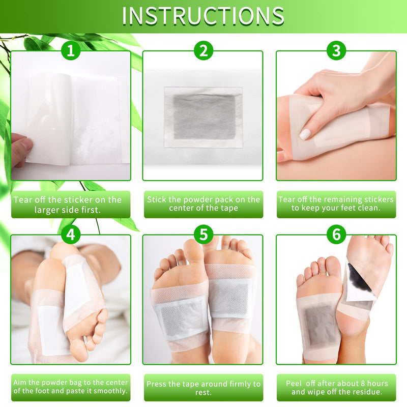 Detox Foot Patches 20 Pcs Detox Foot Pads, Foot Detox Pads to Remove Toxins Deep Cleansing,Foot Detox Patches for Stress Relief & Deep Sleep. 100% Natural, Enhance Blood Circulation - NewNest Australia