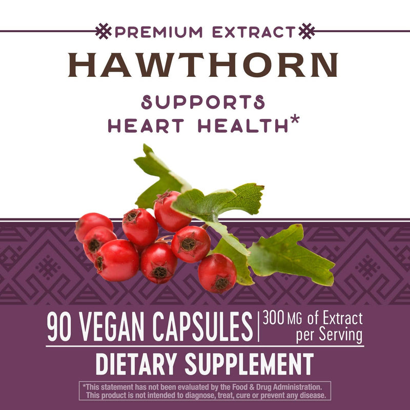 Nature's Way Hawthorn Standardized Heart Function 1.8% Flavonoids, 300 mg of Extract per serving, 90 Capsules - NewNest Australia