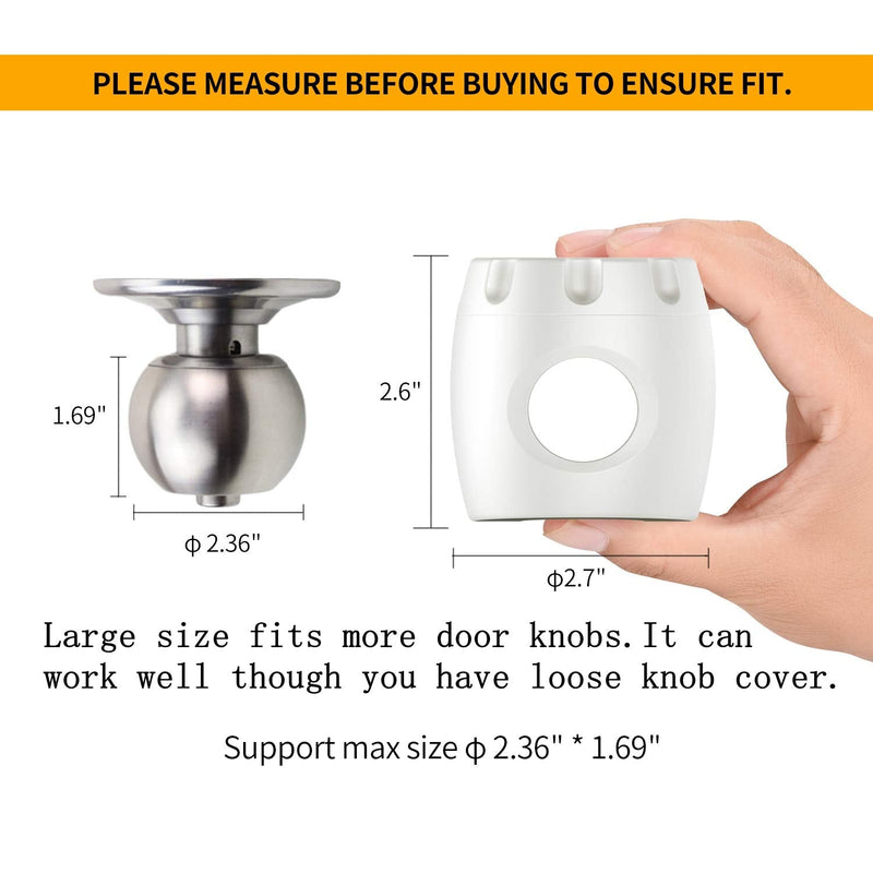 Uxoz Door Knob Safety Cover, 4 Pack Baby Safety Door Handle Cover, Screw Thread Design, Reusable, Reliable Solution to Prevent Kids from Popping Off The Covers 4 Count (Pack of 1) - NewNest Australia