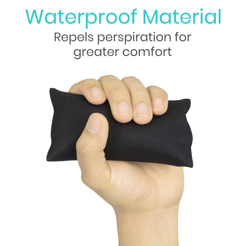 Vive Palm Grip Protector (3 Pack) - Hand and Finger Contracture Cushions - for Arthritis, Skin Breakdown, Exercise Strength - Comfortable Elastic Band Sized for Men and Women - Stroke Patient Rehab Black - NewNest Australia