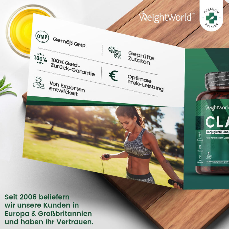 Cla Capsules - 3000 Mg Cla Per Daily Quantity - 180 Softgels - Conjugated Linoleic Acid Made From 100% Pure Safflower Oil Suitable For Men And Women - Sports, Fitness And Training - Conjugated - NewNest Australia