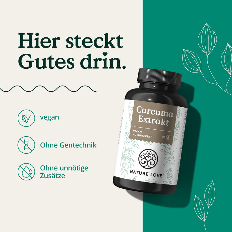 Nature Love Curmeric Extract Compact - Curcumin Content Of One Capsule Corresponds To That Of Approximately 13,000 Mg Turmeric - Extra High Dose Capsules - Laboratory-Tested, Vegan, Made In Germany - NewNest Australia