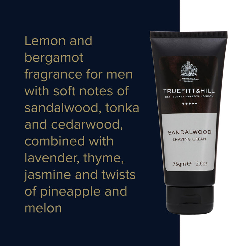 Truefitt & Hill Sandalwood Shaving Cream (Travel Tube) - 75g - NewNest Australia