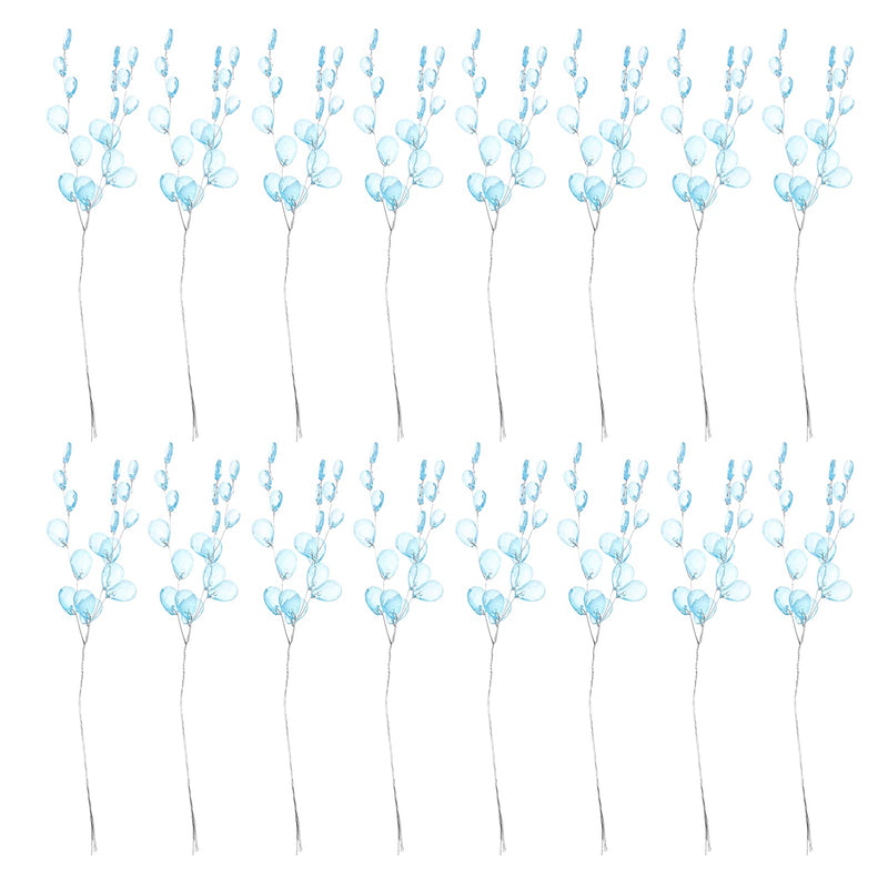 VOSAREA 50 Stems Artificial Bouquets Acrylic Bead Drops Flower Branches Bead Sprays for Wedding DIY Crafts ( 16cm, Blue ) 17cm - NewNest Australia