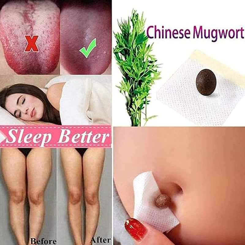 Pack of 60 Mugwort Navel Stickers, Natural Herbal Belly Stickers, Detox Plasters, Mugwort Navel Stickers, for Beer Belly, Belly Fat Waist, Bucket Waist 60PCS - NewNest Australia