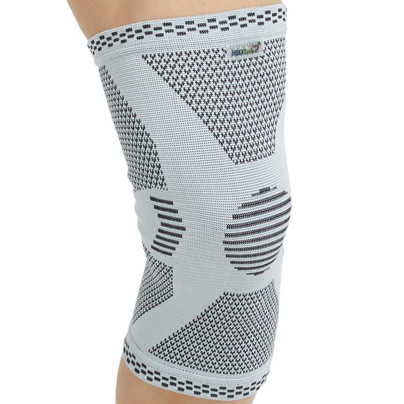 Neotech Care Bamboo Fiber Knee Support - Lightweight, Elastic, Comfortable & Breathable Fabric - Sleeve Brace for Men, Women, Youth - Right or Left - Grey (Size M, 1 Pair) 2 - NewNest Australia