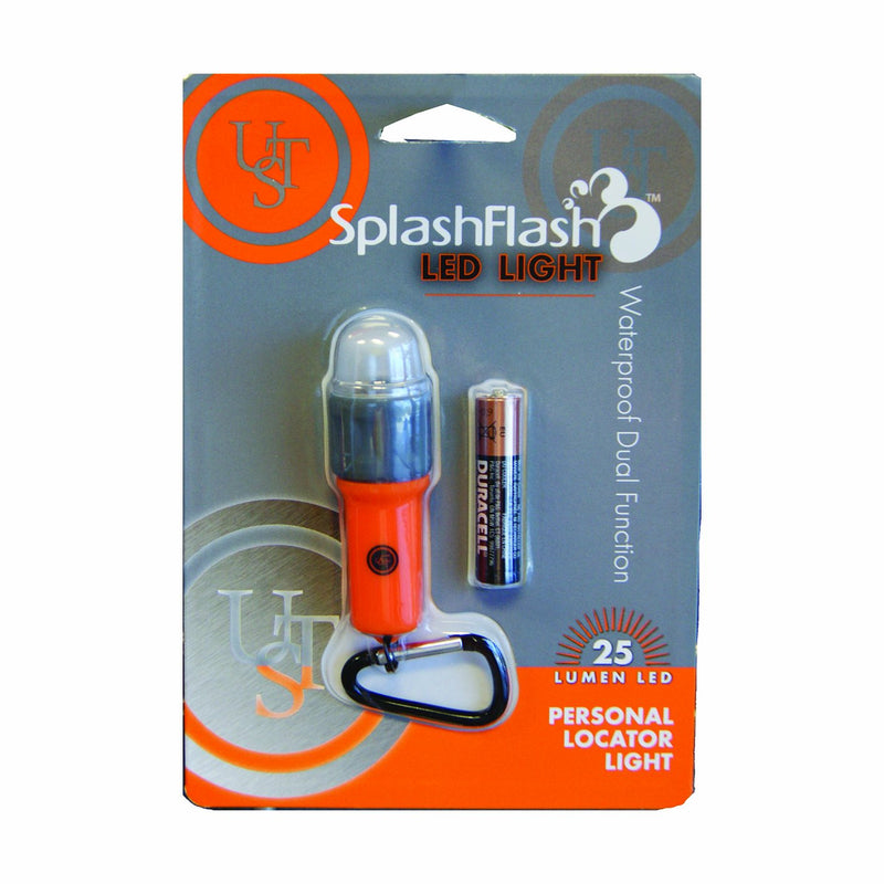 UST SplashFlash 25 Lumen Waterproof, Mini-Lantern, Safety and Personal Locator Light with Lifetime LED Bulb for Hiking, Emergency and Outdoor Survival Orange - NewNest Australia