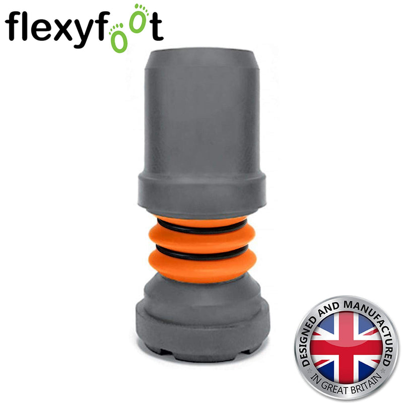 Flexyfoot Shock Absorbing Crutch Ferrule – Choice of Sizes and Colours Available Here – Improves Grip, Improves Safety, Improves Comfort – Grey – 22mm 22mm - Pack of 1 - NewNest Australia
