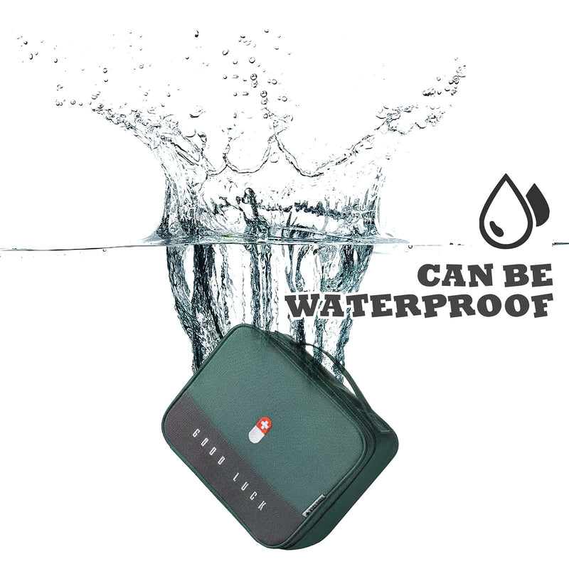 Medicine Bag Medical Emergency Bag Large Capacity Medicine Bag For Waterproof Medicine Storage Bag Medicine Bag Portable Medication Bag For Home Office Travel (Green) - NewNest Australia