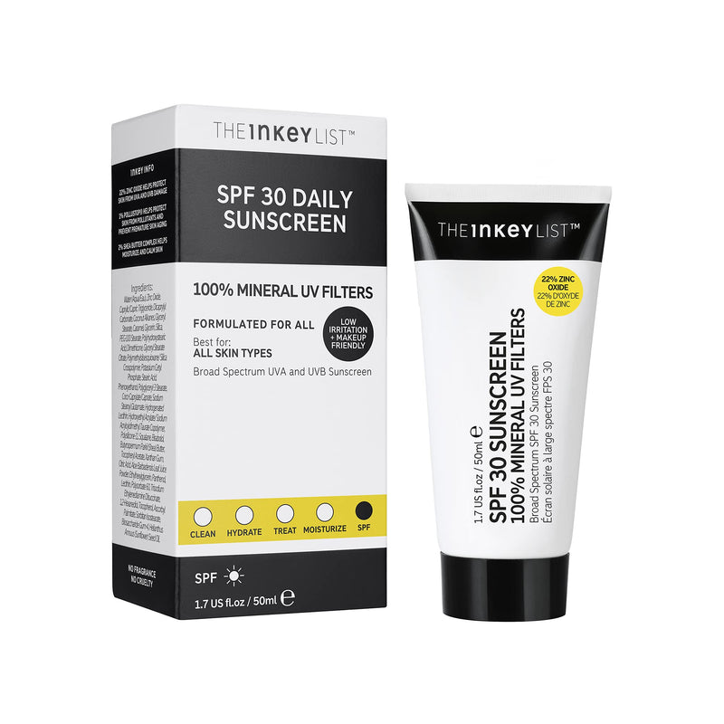 The INKEY List SPF 30 Daily Sunscreen which Offers Broad Spectrum Protection from Both UVA and UVB Rays 50ml - NewNest Australia