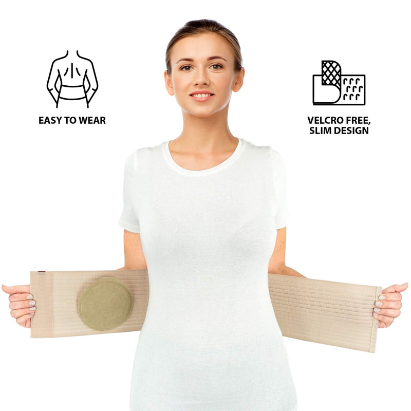 ORTONYX Premium Umbilical Hernia Belt for Men and Women / 6.25" Abdominal Binder With Hernia Support Pad - Navel Ventral Epigastric Incisional and Belly Button Hernias - Beige OX5241-L/XL Large/X-Large (Pack of 1) - NewNest Australia