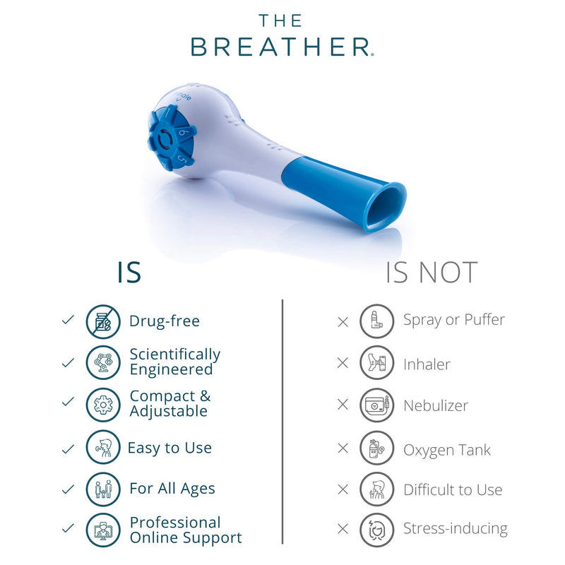 The Breather │ Natural Breathing Lung Recovery Exerciser Trainer for Drug-Free Respiratory Therapy │ Breathe Easier with Stronger Lungs │ FSA/HSA Eligible - NewNest Australia