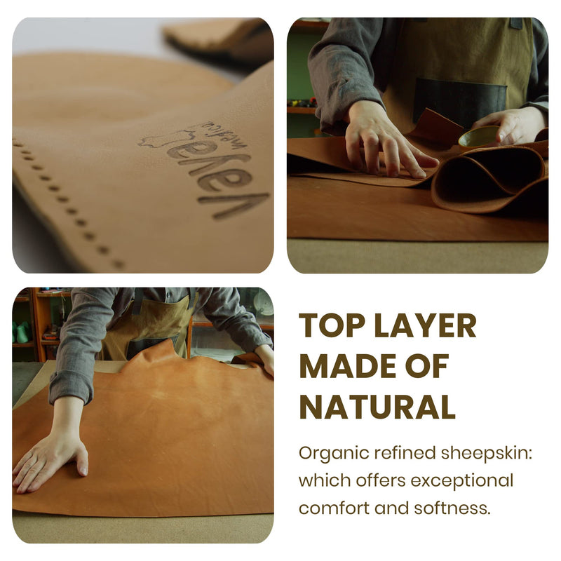 Vaya Deluxum - Premium Sheepskin Orthopedic Insole - Fallen Arch Support, Metatarsalgia, Supination, Flat Feet & Heel Pain Shock Absorption - Comfortable leather Inner Sole Full Orthotic (Men & Women) 5.5 - NewNest Australia