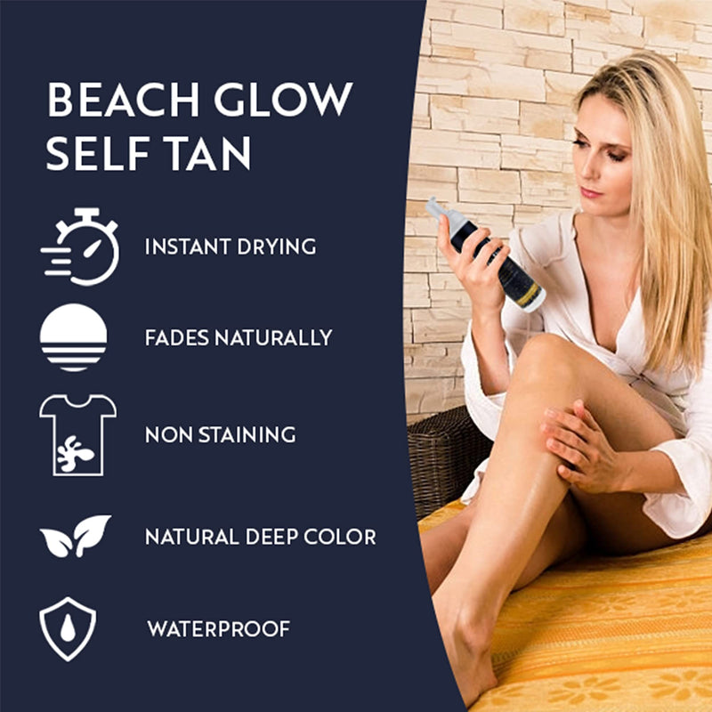 Beach Glow Fake Tan, Self Tan Professional Tanning Mousse, Self Tanning Invisible Foam, 250ml - NewNest Australia