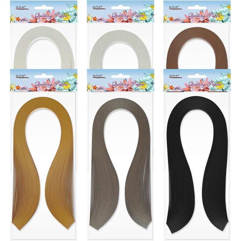 JUYA Single Color Quilling Strips Set 600 Strips 6 Colors 39cm Length/Strip Paper Width 5mm - NewNest Australia