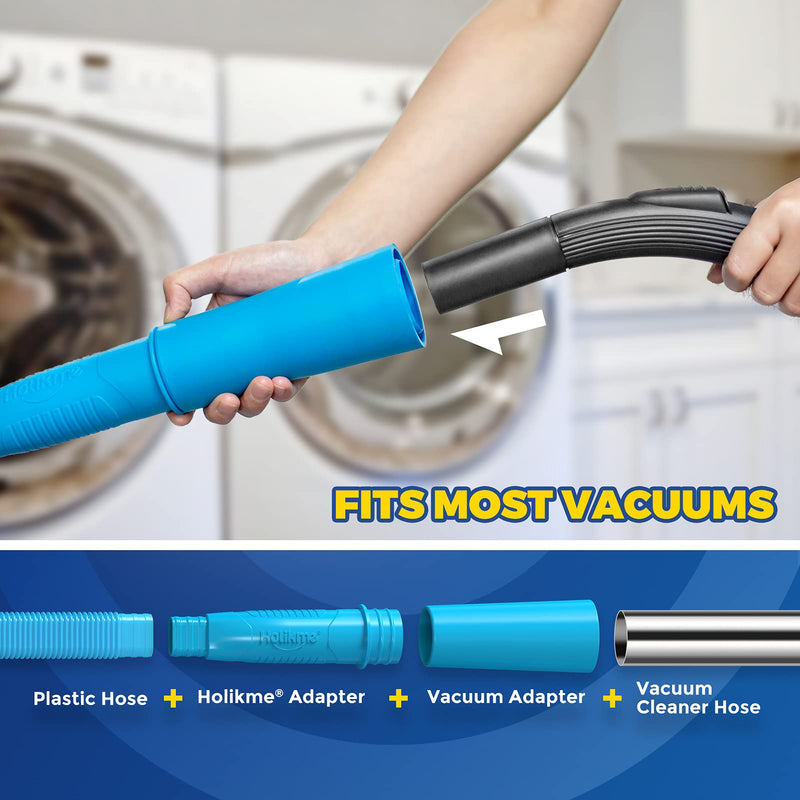 Holikme Dryer Vent Cleaner Kit Clothes Dryer Lint Vent Trap Cleaner Brush & Refrigerator Coil Brush Lint Remover, Blue - NewNest Australia