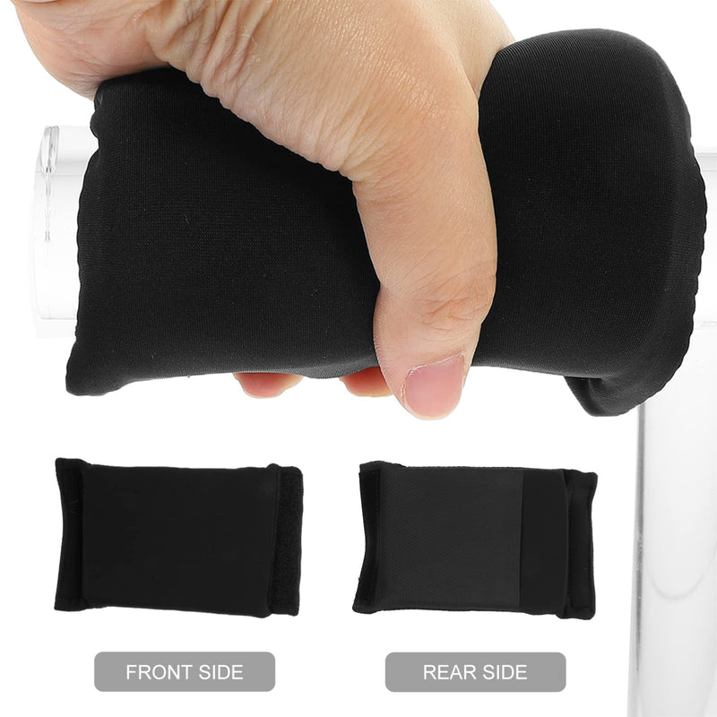 Healvian 2pcs Black Walker Grips Padded Hand Covers Soft Cushion Padding for Folding Rolling Wheelchair Rollator Handle Senior Elderly Grippers Crutch Handle Pads Mobility Aid Hand Cushion - NewNest Australia