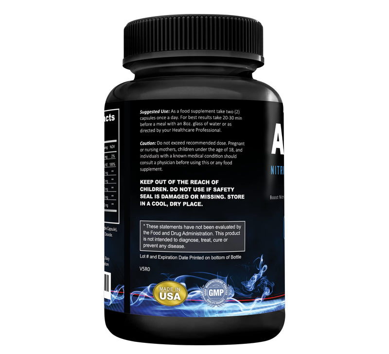 AlphaFlow L-Arginine, L-Citrulline & Beta Alanine | 1340mg Nitric Oxide (NO) Booster for Muscle Growth, Blood Flow, Vascularity & Size | Money Back Guarantee | 60 Vege Capsules - NewNest Australia