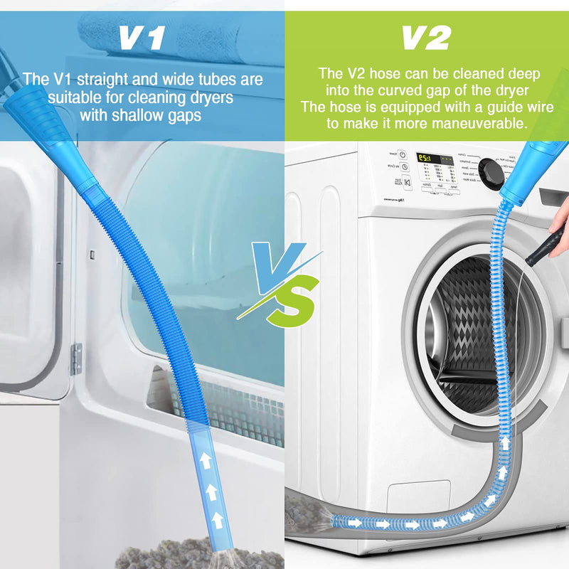 Sealegend 2 Pack Dryer Vent Cleaner Kit and Flexible Dryer Lint Brush Vacuum Hose Attachment Brush Lint Remover Power Washer and Dryer Vent Vacuum Hose Blue - NewNest Australia