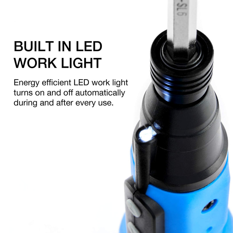 NEIKO 10577A Cordless Power Screwdriver | 1/4” Hex Auto-Lock Safety Chuck | Includes Phillips and Flathead Bit | USB Rechargeable Lithium-Ion Technology | Auto and Manual Mode - NewNest Australia