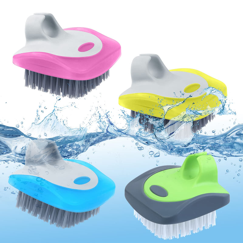 Aodaer 4 Piece Vegetable Brush Potato Scrubber Brush Silicone Hard and Soft Side Fruit Cleaning Tools for Delicate or Tough-Skinned Vegetables - NewNest Australia