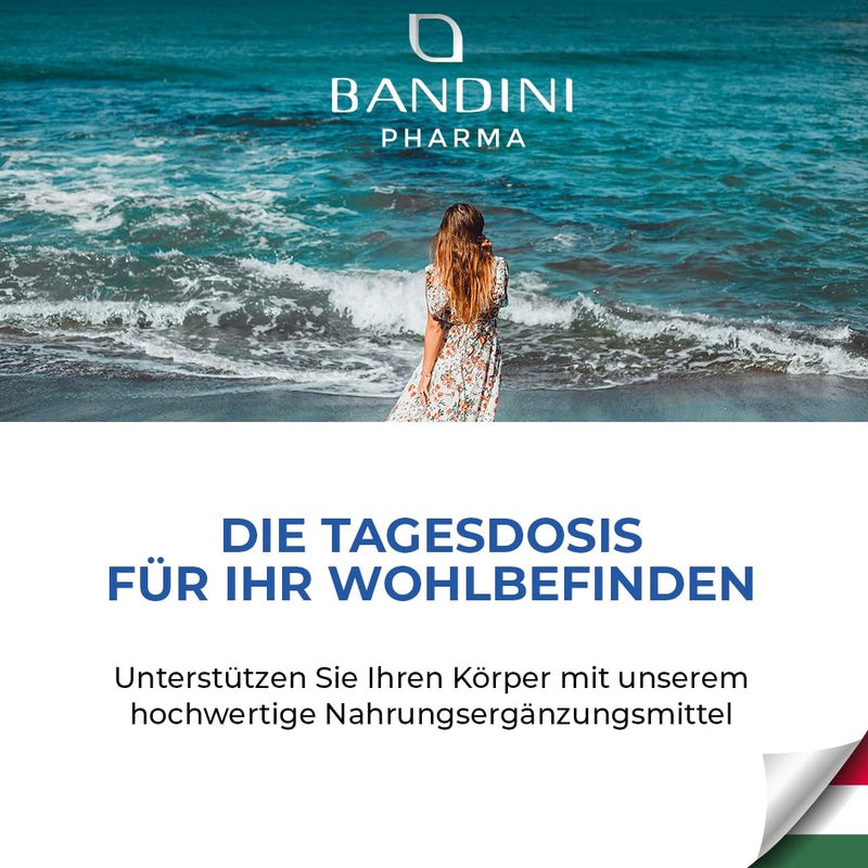 Bandini® Iodine + Selenium | 160 tablets each with 225µg potassium iodide + 100µg selenium L-methionine | Hair, skin, nails, thyroid | Laboratory tested, high dosage, vegan, GMO-free, no additives - NewNest Australia