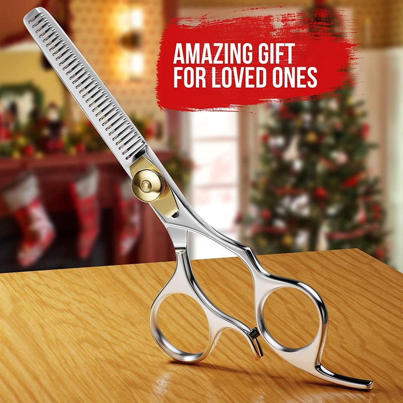 Suvorna Professional Hairdressing Thinning Scissors 6.5 inches - Barber Hair Thinning Scissors for Ladies Men Kids - Hairdresser Thinning Scissors for Hair Salon & Pet Grooming. - NewNest Australia