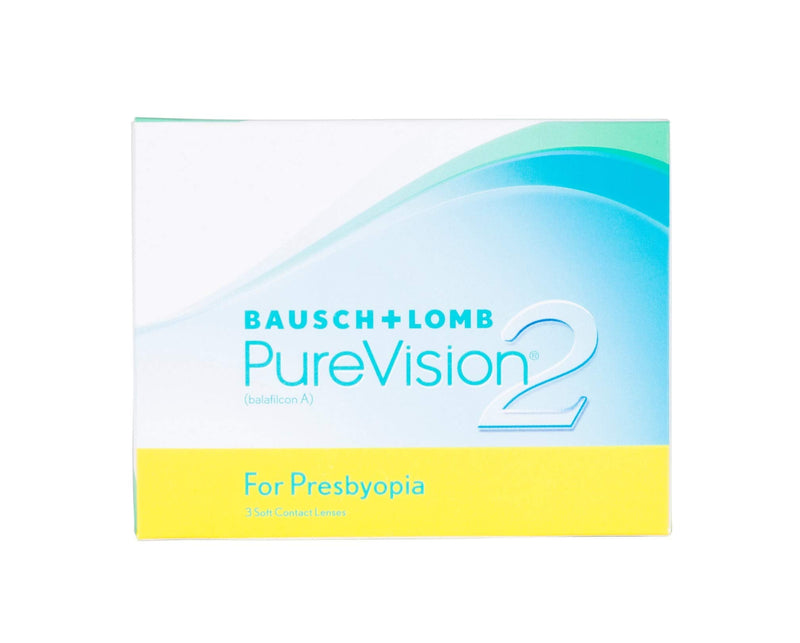 Bausch + Lomb PureVision 2 for Presbyopia monthly lenses, very thin progressive contact lenses, soft, pack of 3 BC 8.6 mm / DIA 14 / -5.75 diopters / ADD High - NewNest Australia