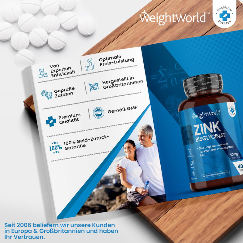 Zinc Bisglycinate 25 Mg Tablets - 400 Vegan Zinc Tablets For 1+ Year Supply - Pure Zinc With High Bioavailability - Zinc Supplement For Men And Women - Dietary Supplement - Weightworld - NewNest Australia