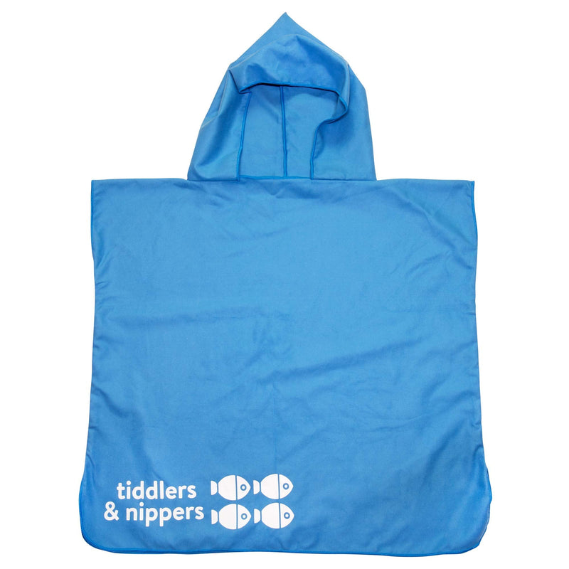 Tiddlers & Nippers Kids Microfibre Hooded Towel/Poncho | Colours: Blue/Pink/Grey Lightweight, Super Absorbent Microfiber & Quick Drying | Ideal For Beach, Pool, Holidays & Travel (Blue, 2-5 Years) - NewNest Australia