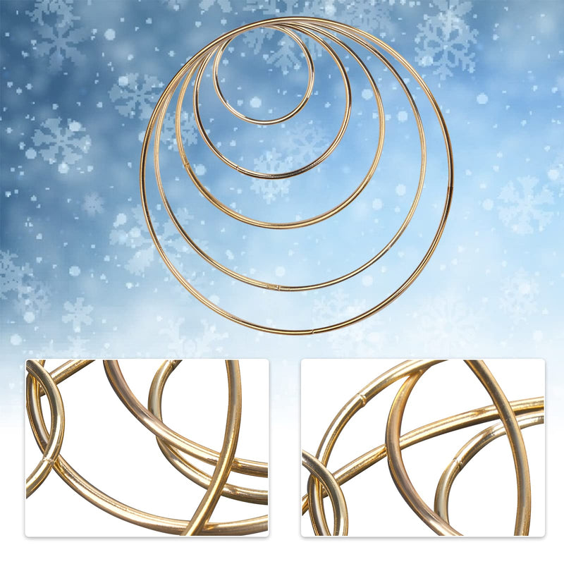 BigOtters Metal Floral Hoop, 10pcs Dream Catcher Rings Metal Rings Supplies Macrame Rings Craft for Making Wedding Wreath Decor, 5 Size(2inch, 3inch, 4inch, 5inch, 6inch) - NewNest Australia