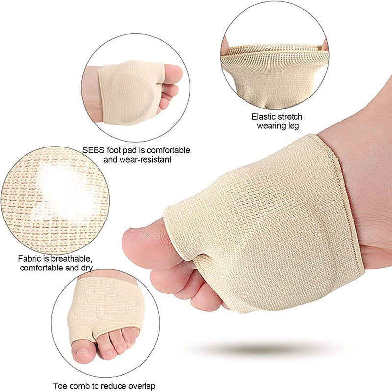 Metatarsal Pads for Women and Men,Ball of Foot Cushion Pads for Ball of Foot Mortons Neuroma Pads for Metatarsalgi Pain Relief Foot Pads Gel Heel Cushion Pads for Shoes Heels (L, 2 Pair) L - NewNest Australia