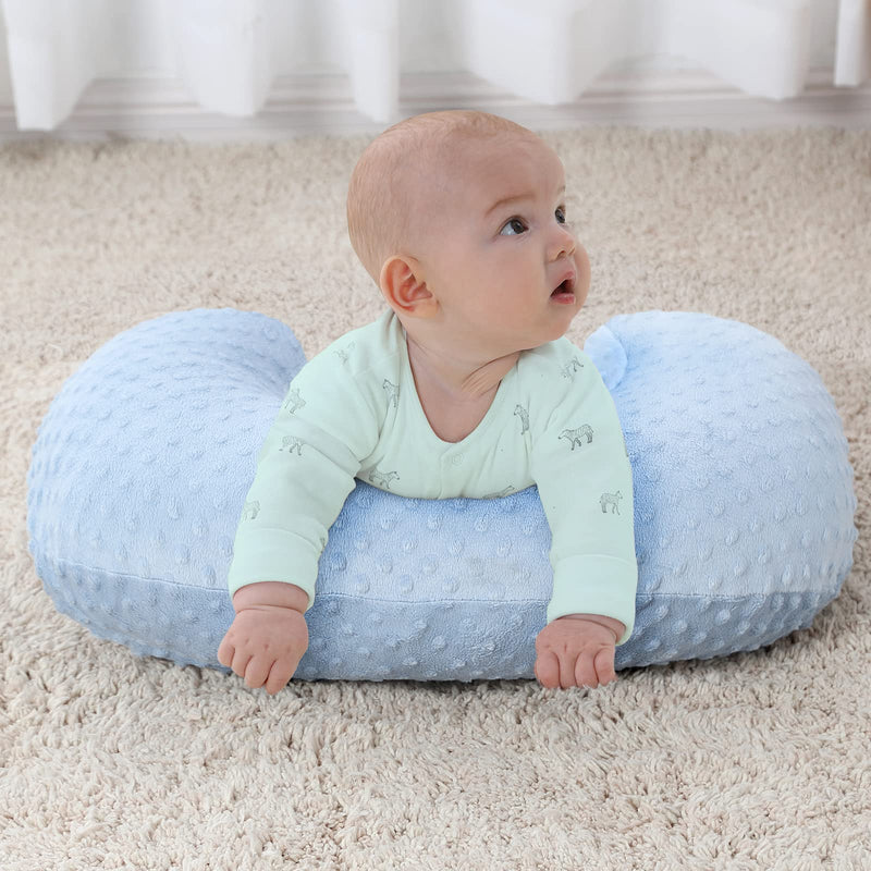 Nursing Pillow Cover, Minky Breastfeeding Pillow Slipcover Snugly Fits for Nursing Pillow for Baby Boys and Girls, Premium Quality Microfiber, Ultra Soft Comfortable (Baby Blue) Baby Blue - NewNest Australia