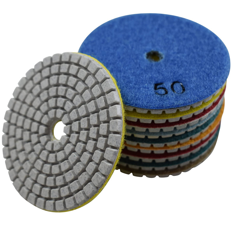 Konfor Diamond Polishing Pad Wet Buffer 3 Inch for Grinding Marble Granite Countertop 7 Pcs Set - NewNest Australia