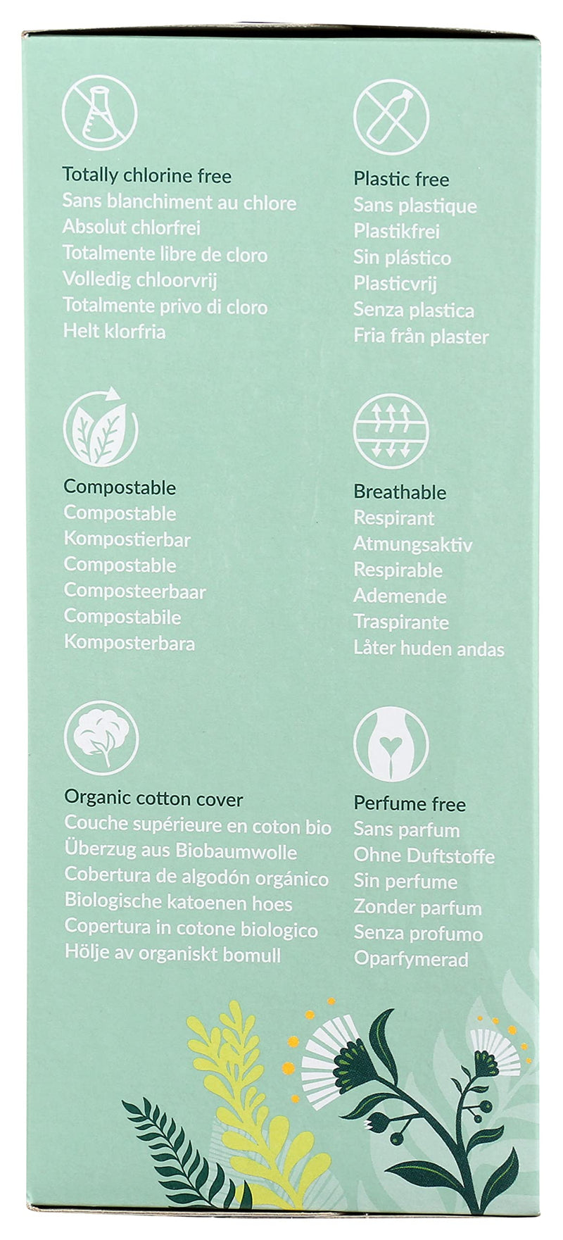 Natracare Natural Organic Curved Panty Liners, Made with Certified Organic Cotton, Ecologically Certified Cellulose Pulp and Plant Starch (1 Pack, 30 Liners Total) - NewNest Australia