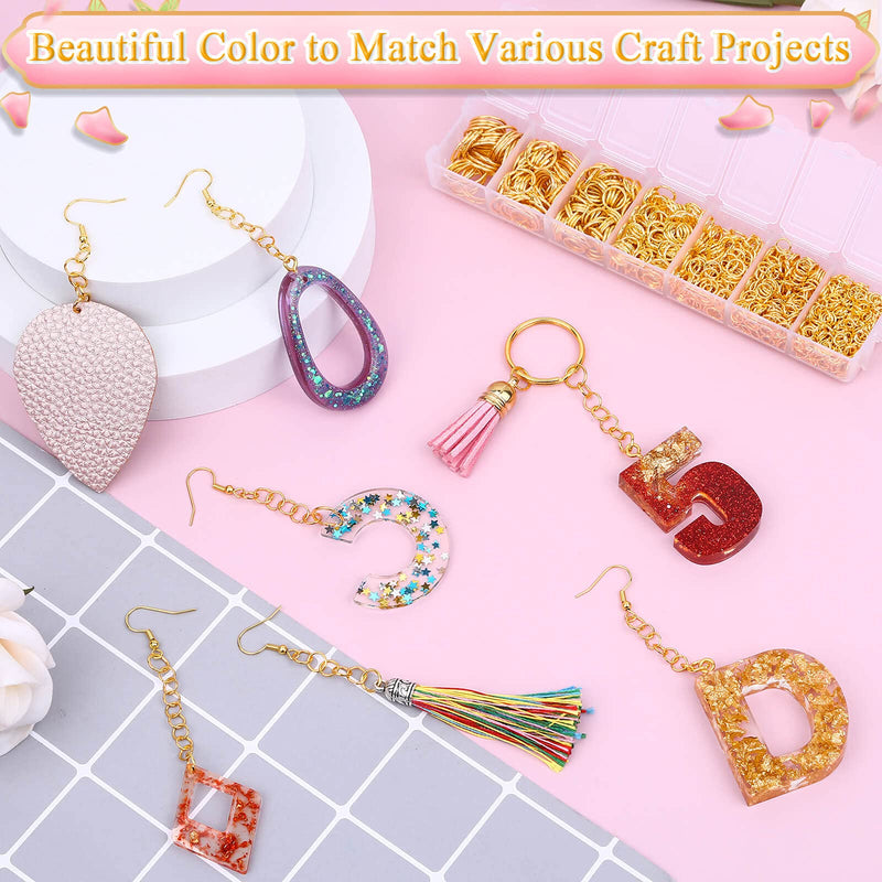 Gold Jump Rings for Jewelry Making, Paxcoo 1500Pcs Jewelry Necklace Repair Kit with Jewelry Making Supplies and Jewelry Pliers for Bangle Charms, Earrings and Nail Piercing Gold - NewNest Australia
