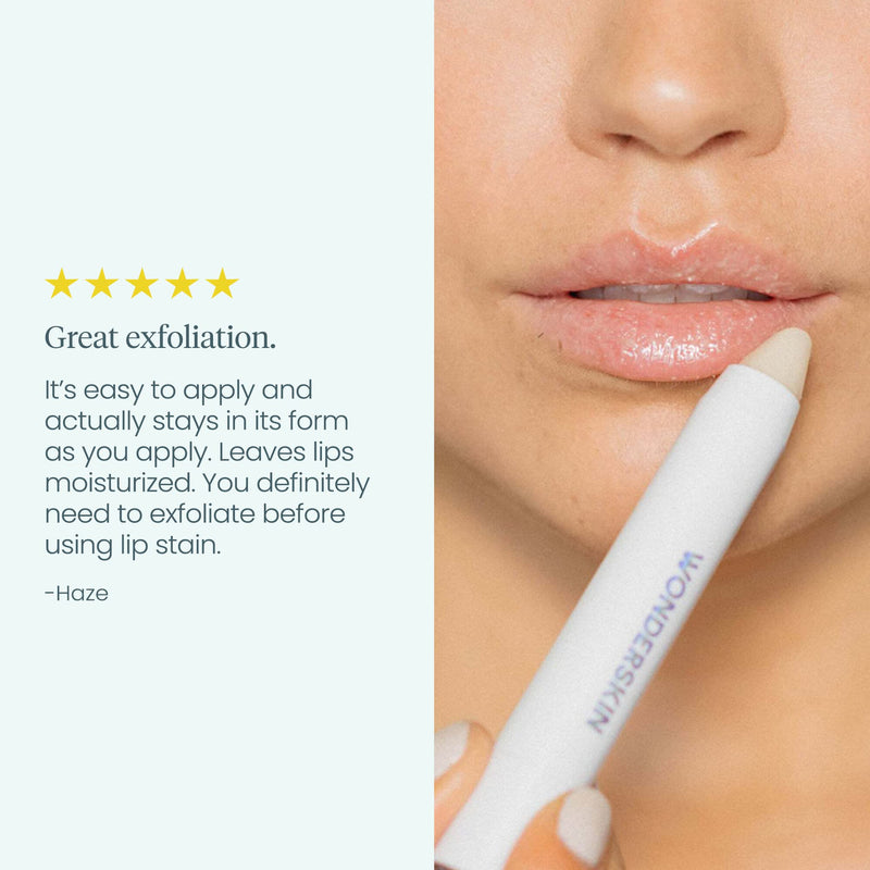 Wonderskin 3-in-1 Lip Scrub Exfoliator, Lip Care for Soft, Nourished, Flake-Free Lips with One-Step Prep, Lip Exfoliator for Dry Lips, Dry Lips Treatment, Lip Balm, 0.10 oz - NewNest Australia
