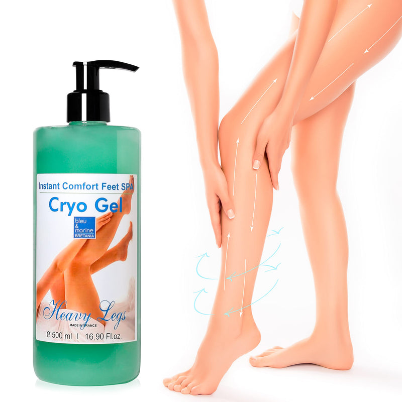 Cryo gel Heavy legs relief - Muscle gel - Cooling gel - Anti-Cellulite gel - Sore muscle rub - Aching Joints - Gel max strength - Swollen legs - Special Cooling Action - 500ml - 17.59 fl oz - NewNest Australia