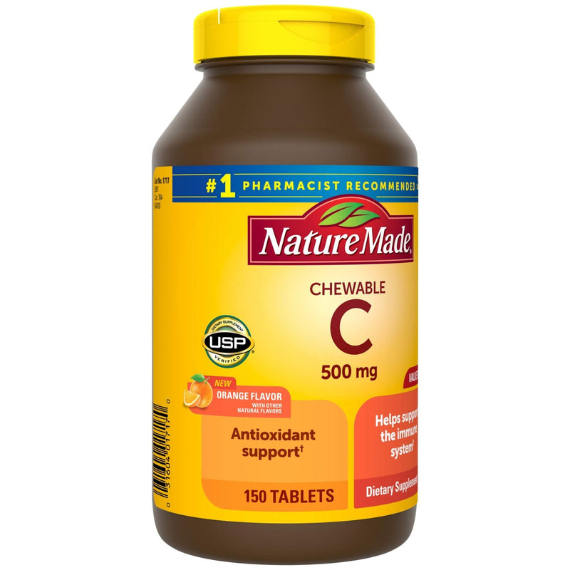 Nature Made Chewable Vitamin C 500 mg Tablets, 150 Count Value Size to Help Support the Immune System - NewNest Australia
