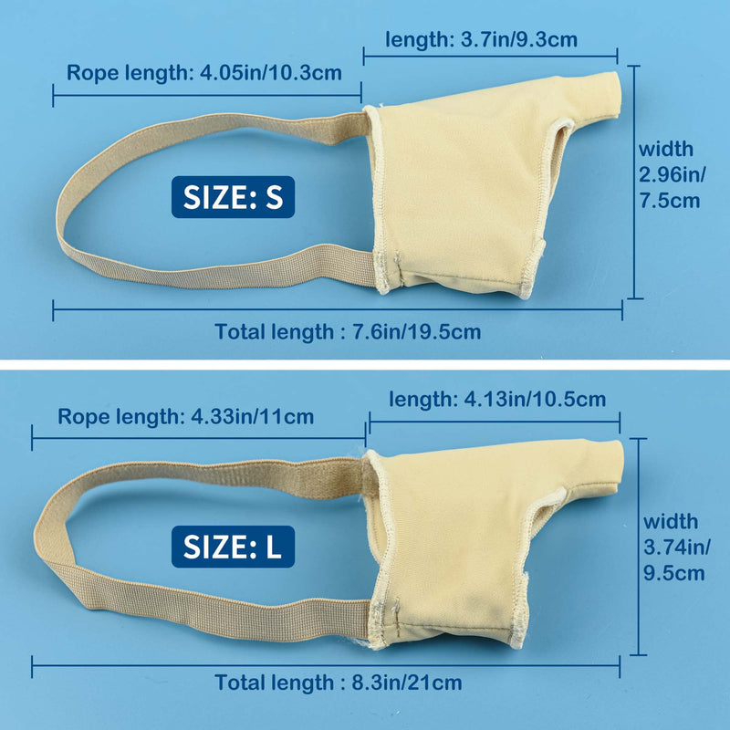 DYKOOK Tailors Bunion Corrector 1Pair Bunionette Sleeves Built-in Gel Pads Silicone Cover Guard With Non-slip Strap to Relief Bunion Pinky Toe Pain, Straighten Bunionette,Overlapping toe(Beige-Small) S Beige - NewNest Australia
