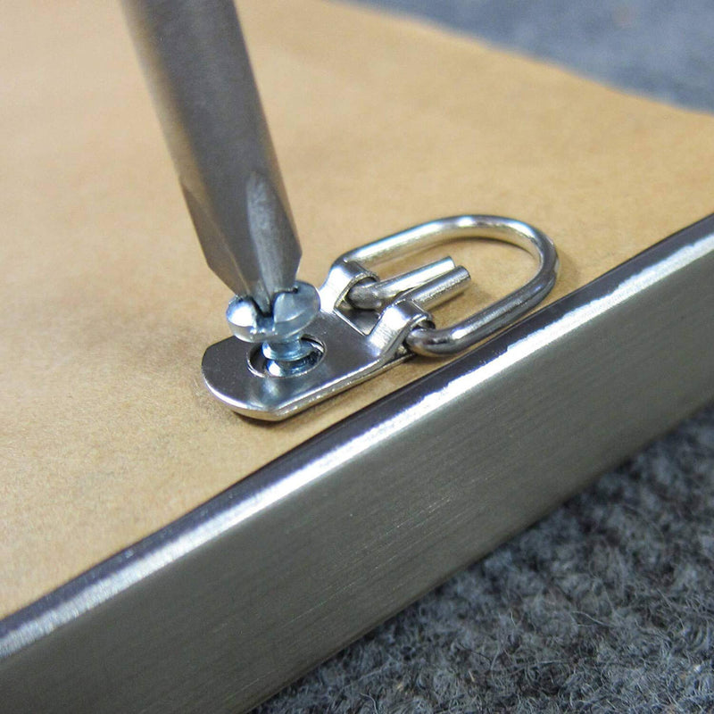 100 Pack D-Ring Picture Hangers with Screws for Hanging Clock Paintings Artwork Picture Frame Hook Photo Mirrors - Pro Quality Single Hole D-Rings - NewNest Australia