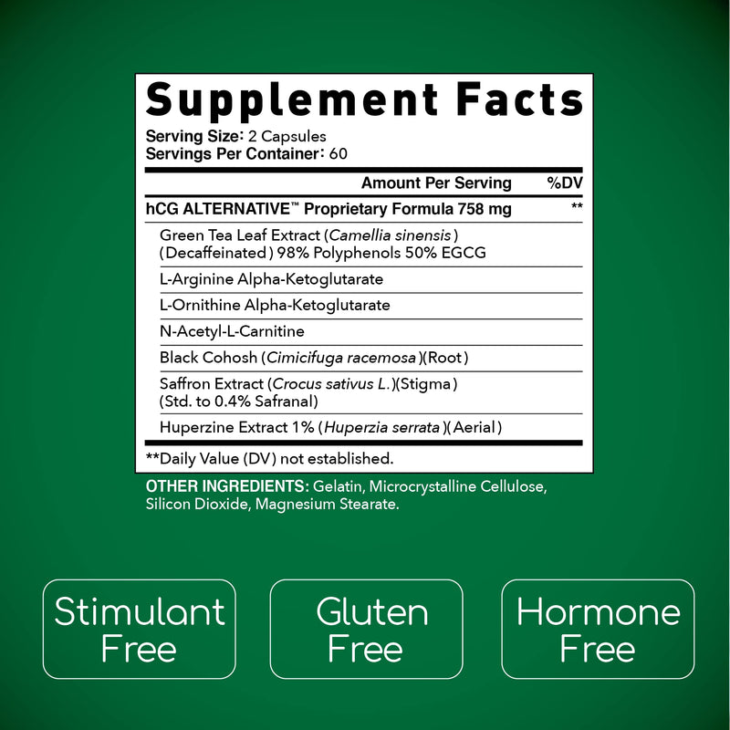 BioGenetic Laboratories hCG Weight Loss Pills and Fat Burner For Men and Women - Boosts Metabolism Supports Healthy Diets - Alternative Formula - 30 Day Supply (120 Capsules per Bottle) - NewNest Australia