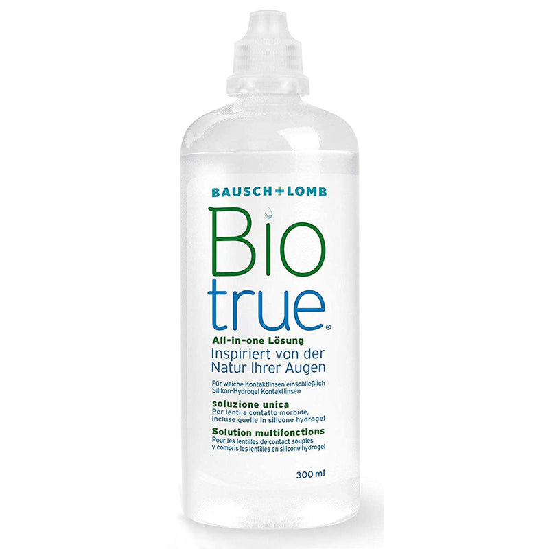 Bausch + Lomb contact lens cleaner Biotrue, compatible contact lens care for silicone hydrogel lenses, 1 x 300 ml single - NewNest Australia