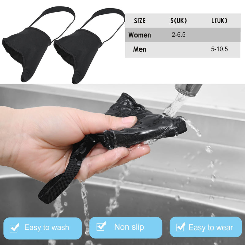 DYKOOK Tailors Bunion Corrector 1Pair Bunionette Sleeves Built-in Gel Pads Silicone Cover Guard With Non-slip Strap to Relief Bunion Pinky Toe Pain, Straighten Bunionette,Overlapping toe(Black-Large) L Black - NewNest Australia
