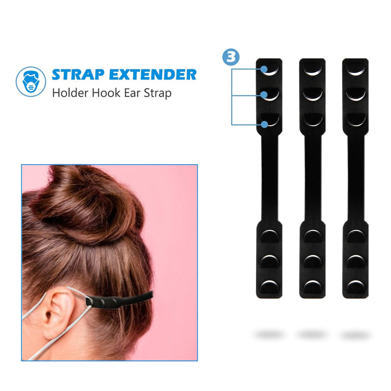 Aquarium Choice 50 Packs Adjustable Ear Strap Saver Extenders Ear Strap Extender Holder,Comfortable face Extension Hook Band Clip,Ear Extenders/Ear Strap Savers for avoiding Ear Paining 50 black ear strap extension saver - NewNest Australia