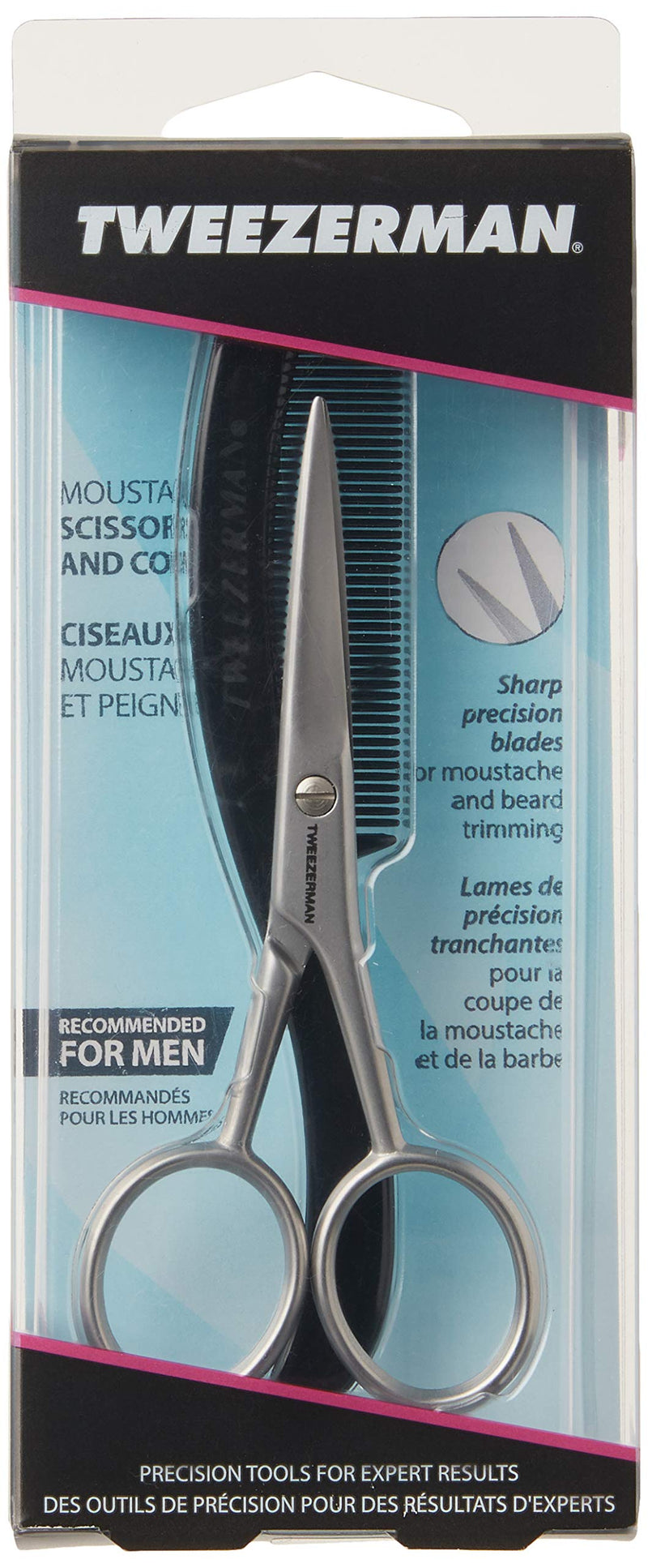 TWEEZERMAN GEAR Beard Scissors and Comb Man Care Grooming Facial Hair Shaping Shortening - NewNest Australia