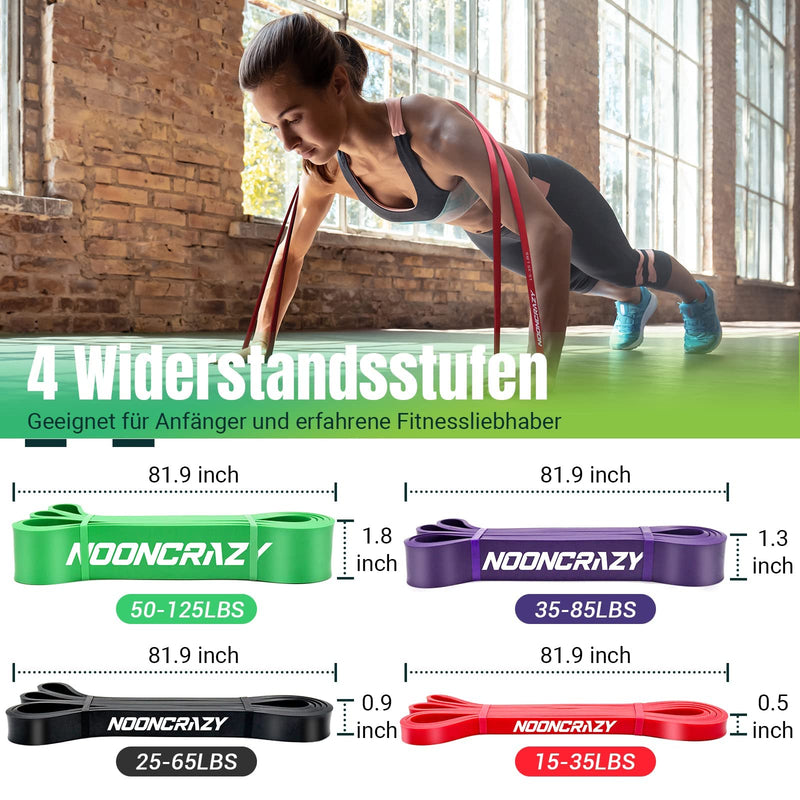 Nooncrazy Resistance Bands, Various Levels Resistance Bands With Door Anchor And Handles, Fitness Bands For Strength Training, Training, Physiotherapy, Yoga For Men And Women - NewNest Australia
